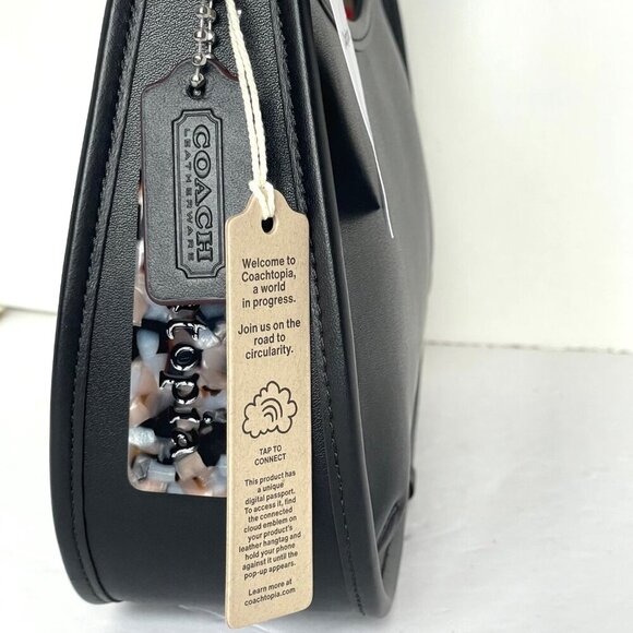 Coach Ergo Bag Sleepy Caterpillar Print Coachtopia Leather Black CQ827 Shoulder - Picture 5 of 10